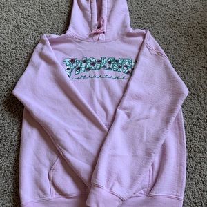Light pink thrasher hoodie